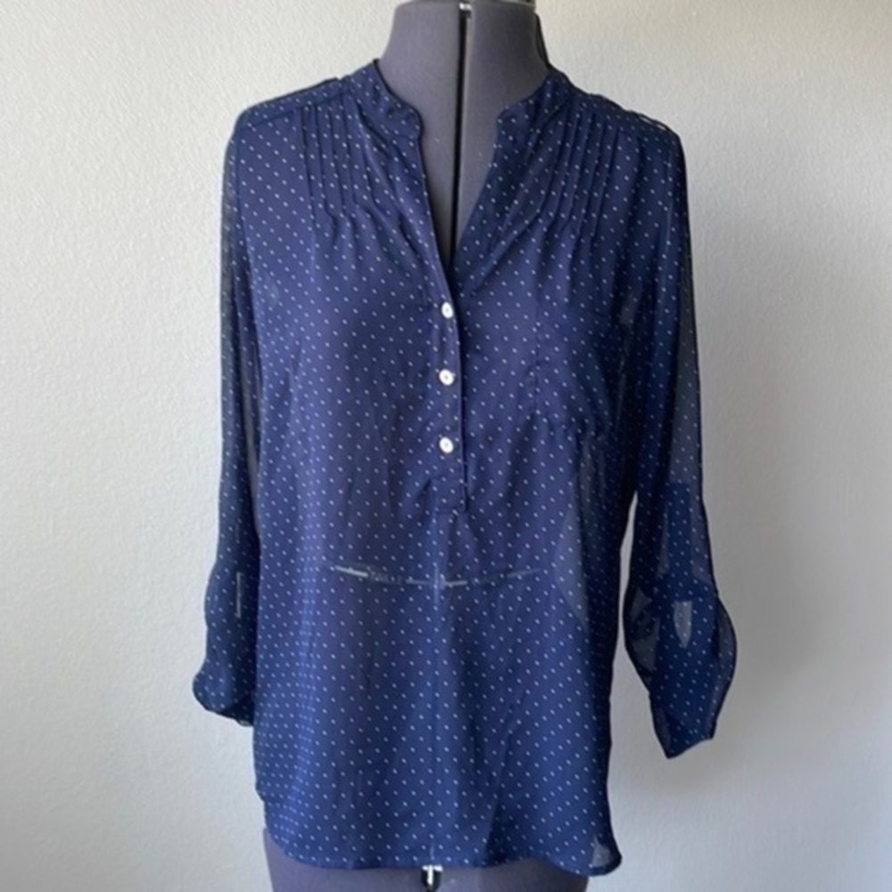 Sweet Rain top size Small Navy sheer